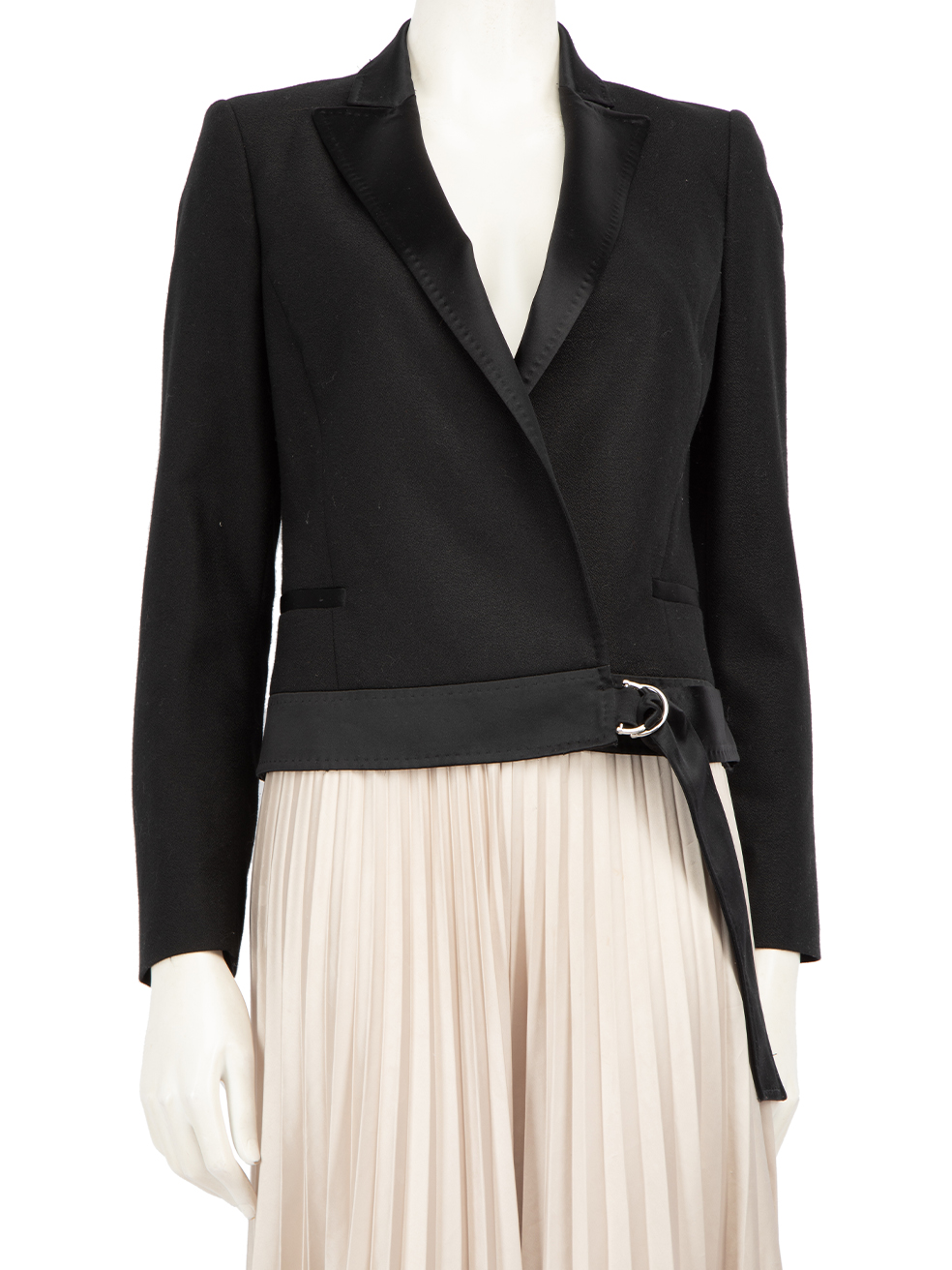Roberto Cavalli Just Cavalli Black Cropped Wrap Blazer