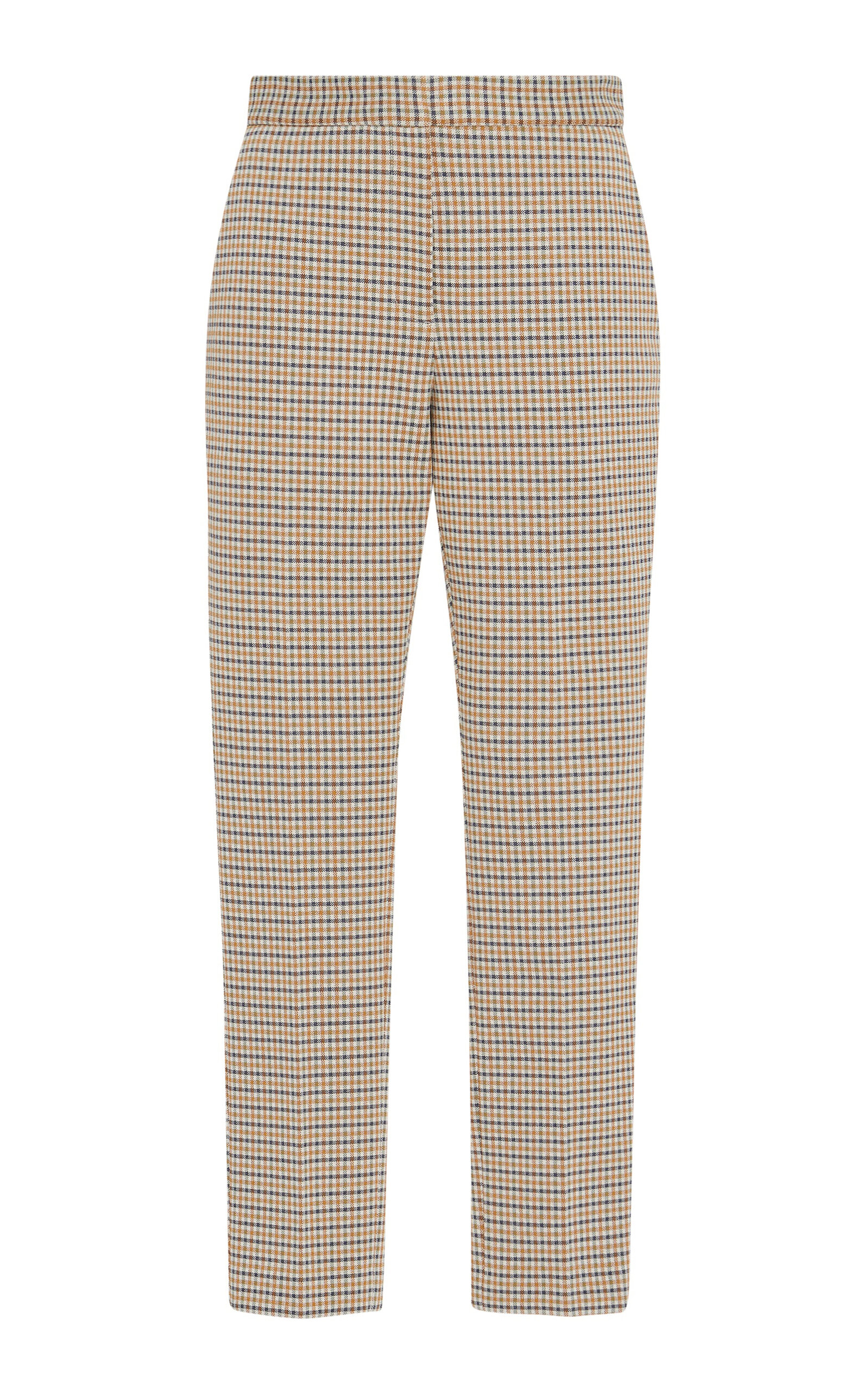 Rosetta Getty - Checked Cropped Skinny Pants - Multi - US 0 - Moda Operandi