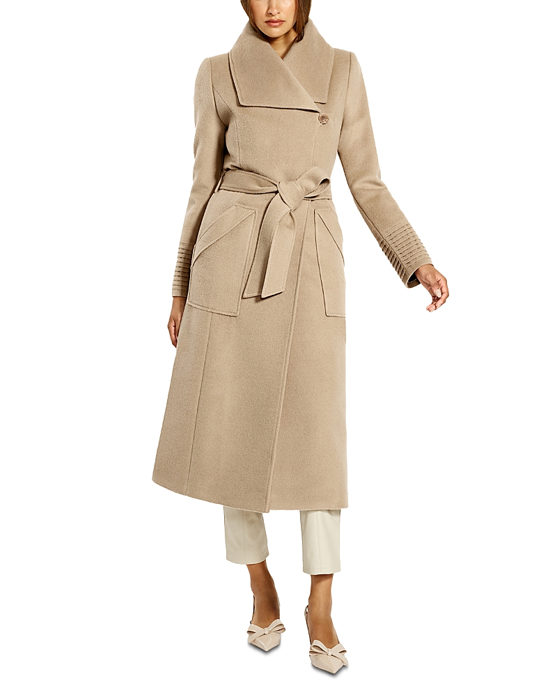 Sentaler Wide Collar Long Wrap Coat