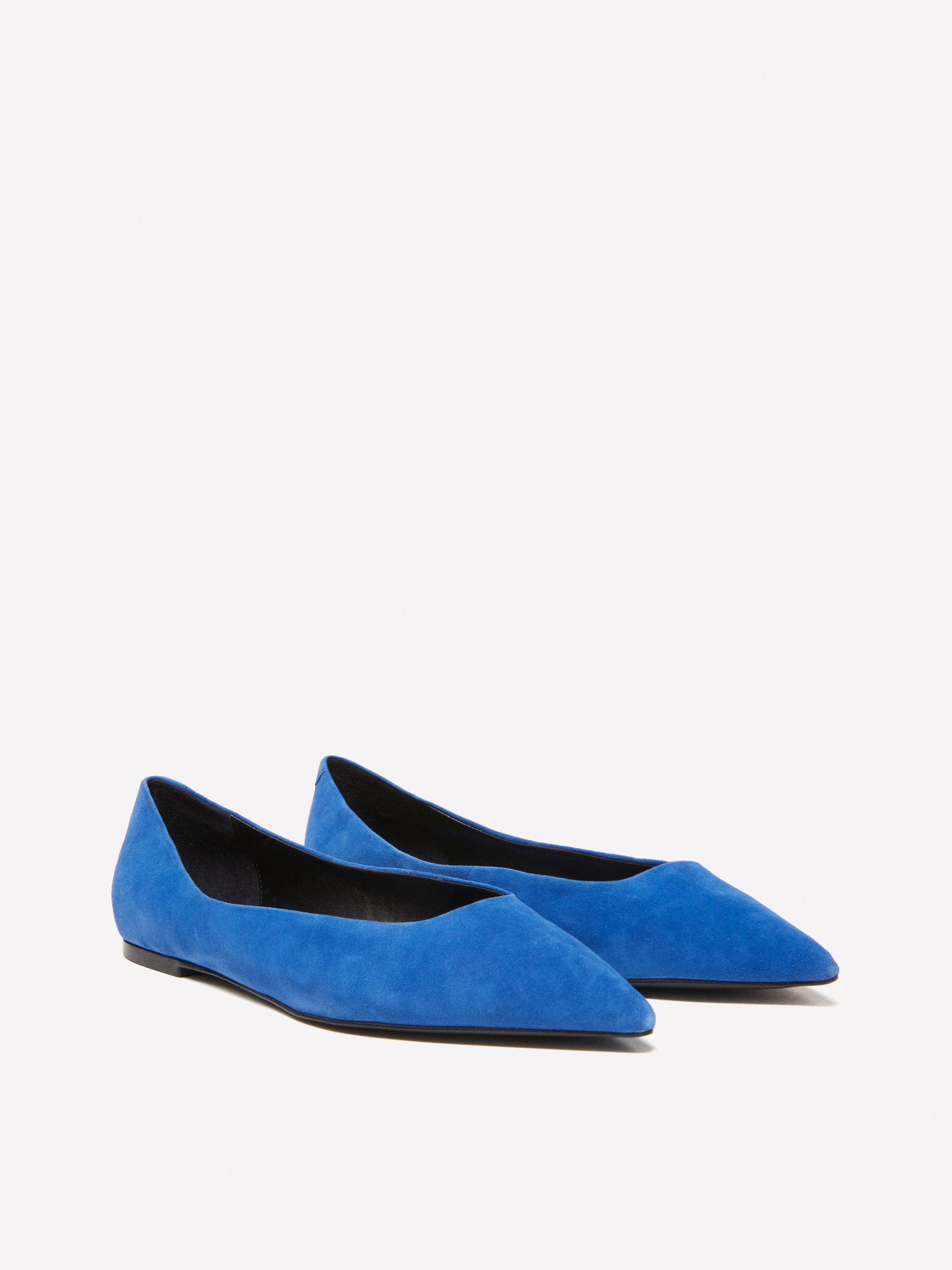 Sisley - Blue Suede Ballet Flats, Woman, Blue, Size: 41