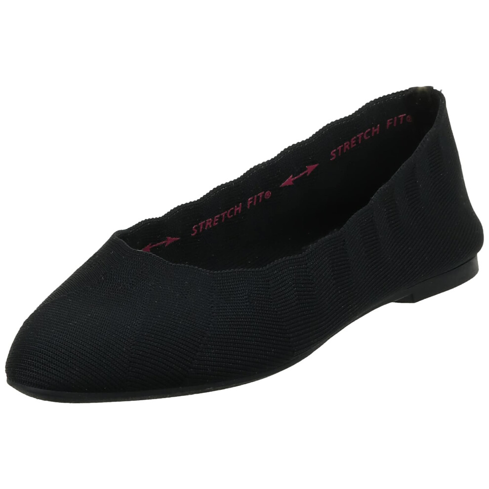 Skechers Women's Cleo-Bewitch-Wide-Ballet Flat Black 10