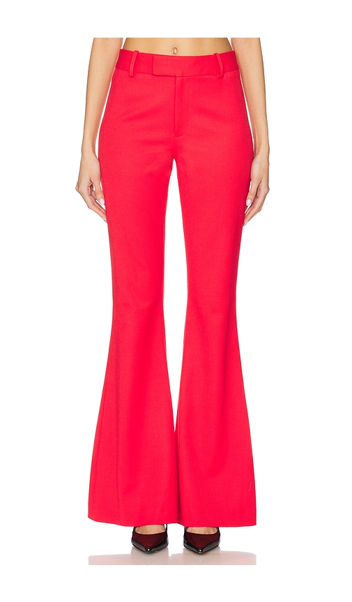 Smythe Bootcut Pant in Red. Size 2, 6, 8.