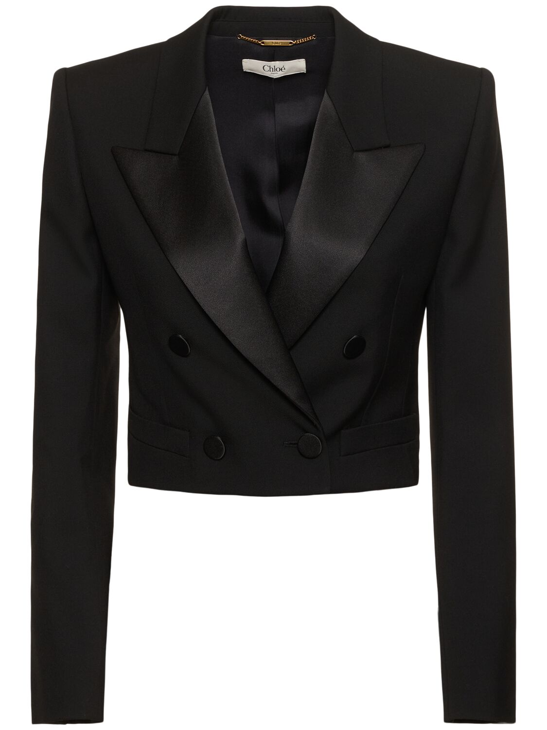 Tailored Wool Cropped Blazer