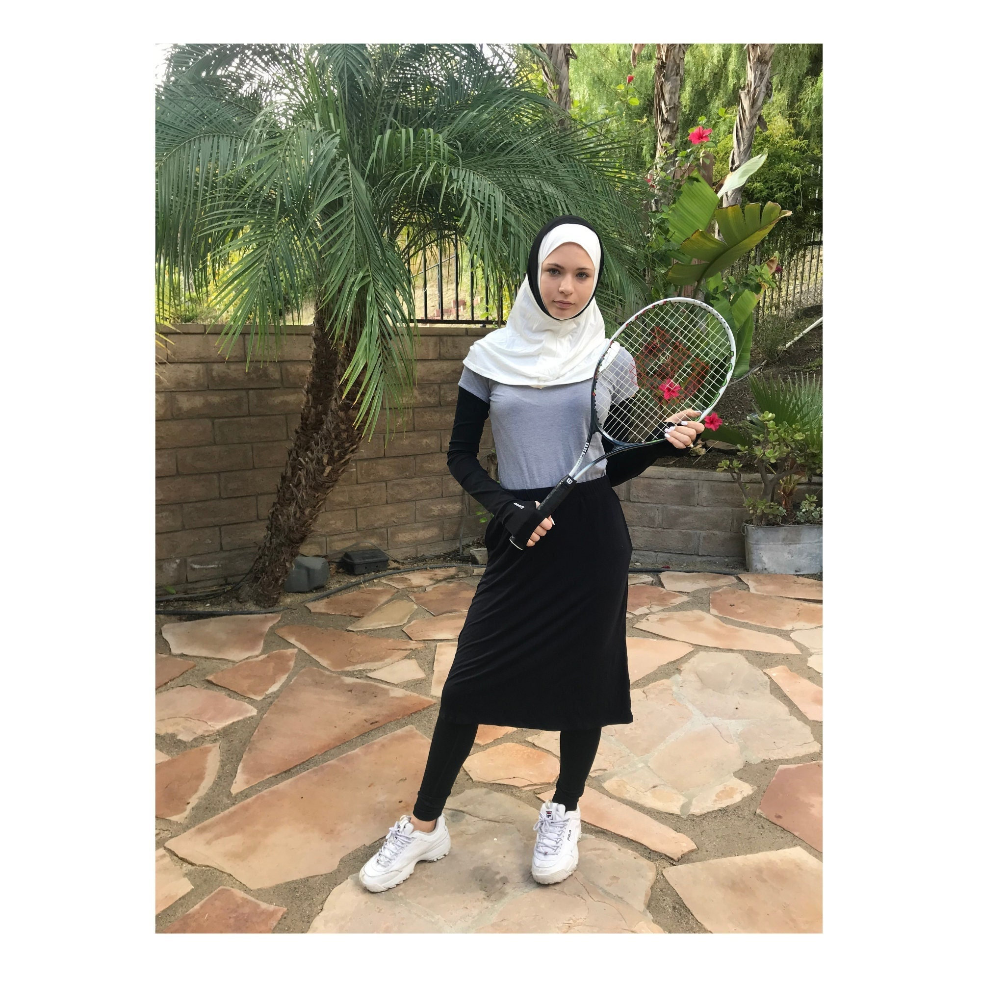 Tennis Hijab, Sports Golf Hijab. Lifestyle Gym Exercise Activewear Hijab For Working Out