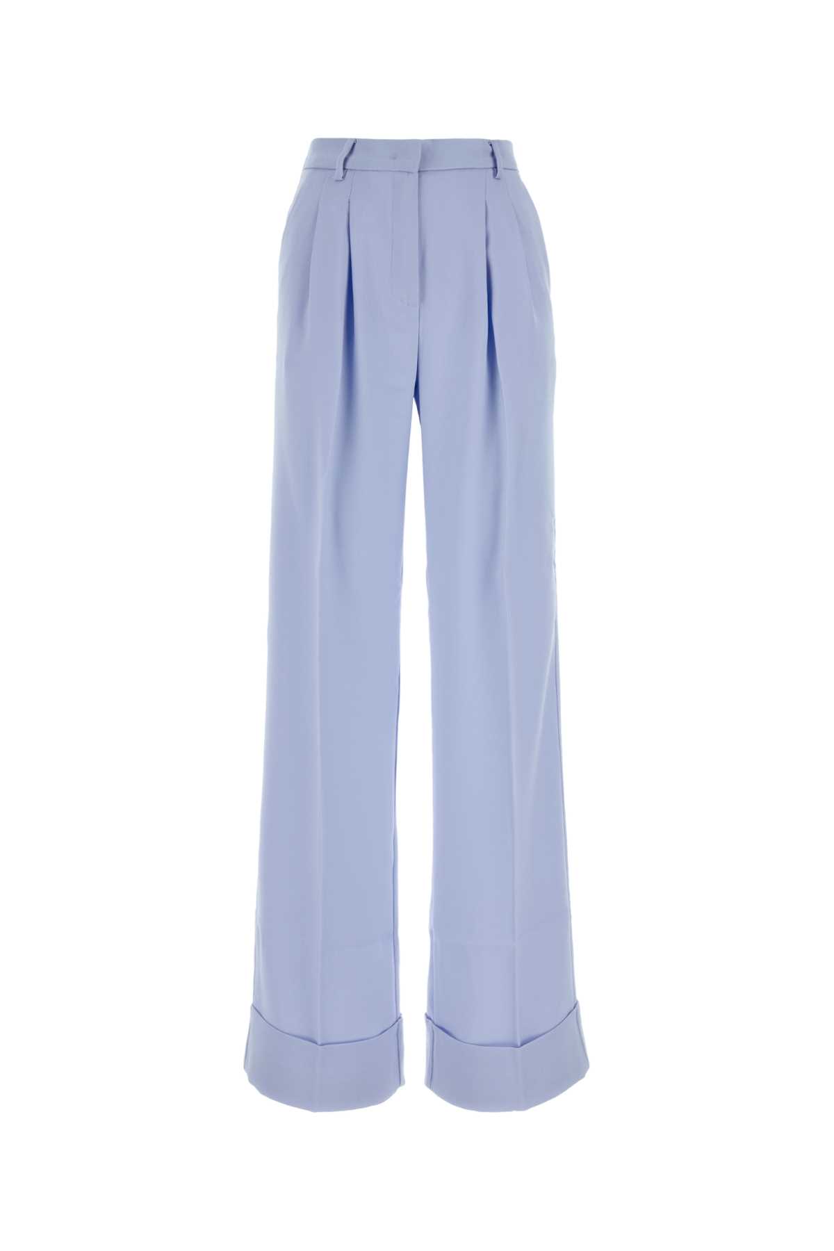 The Andamane Powder Blue Polyester Nathalie Wide-leg Pant