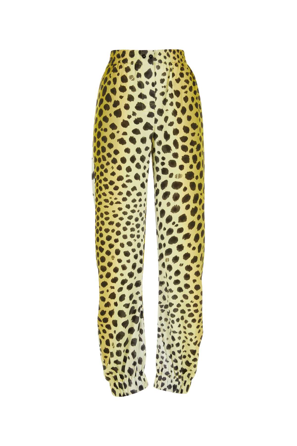 The Attico Printed Satin Wide-leg Pant