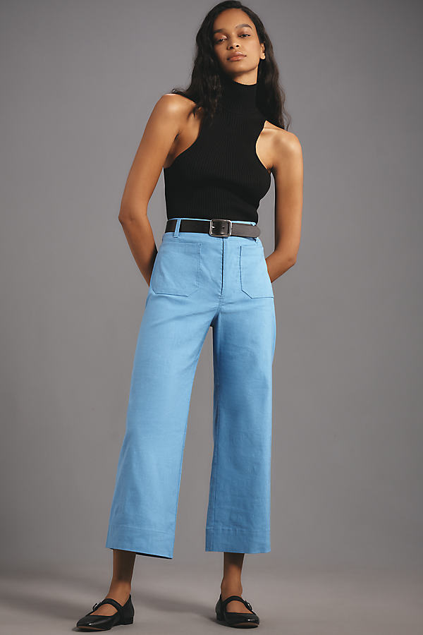 The Colette Cropped Wide-Leg Trousers by Maeve