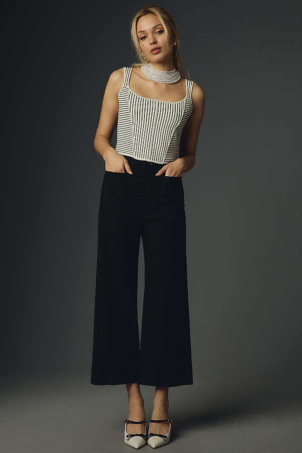 The Colette Cropped Wide-Leg Trousers by Maeve