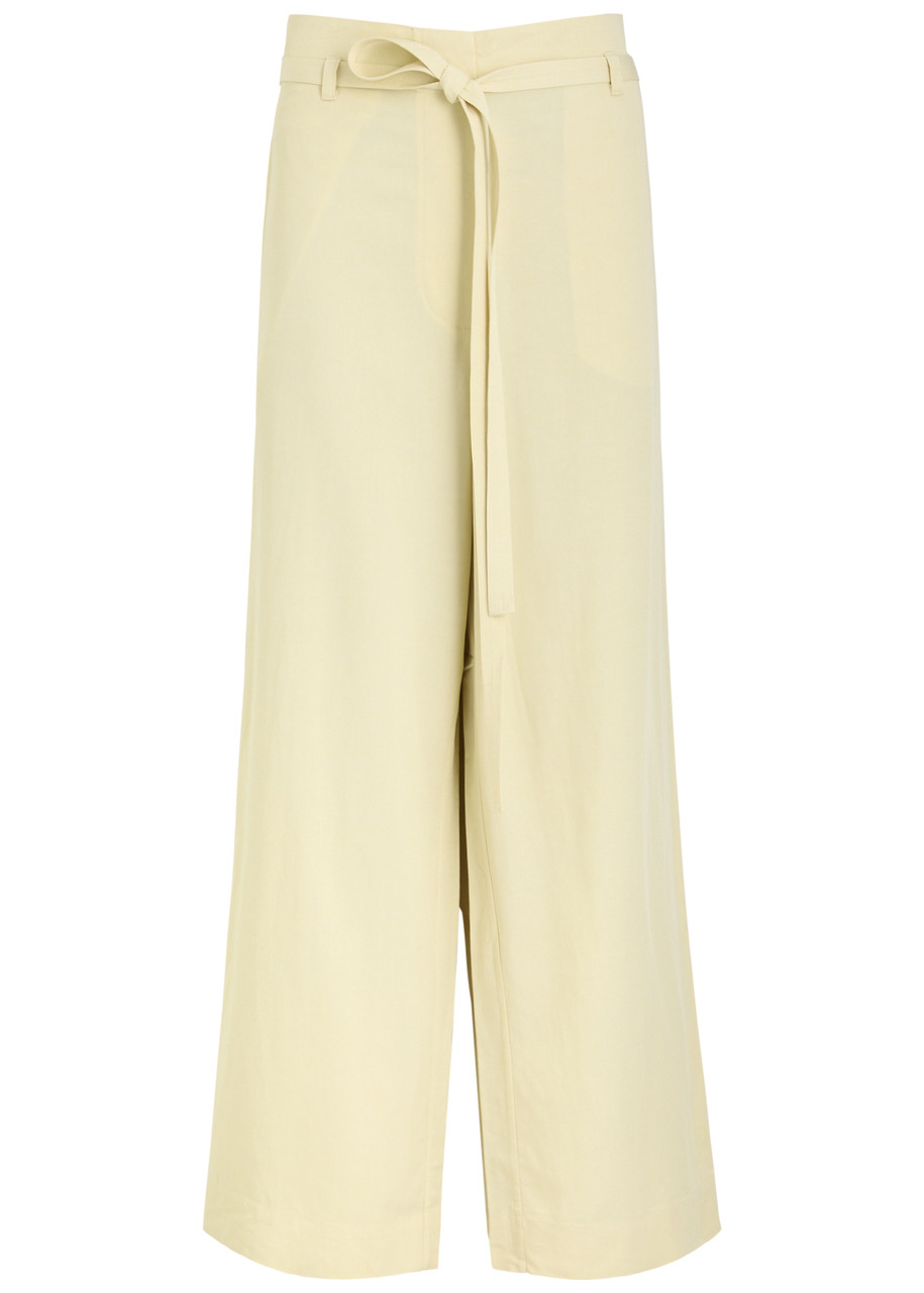 Toteme Belted Wide-leg Trousers - Cream - 34 (UK6 /xS)