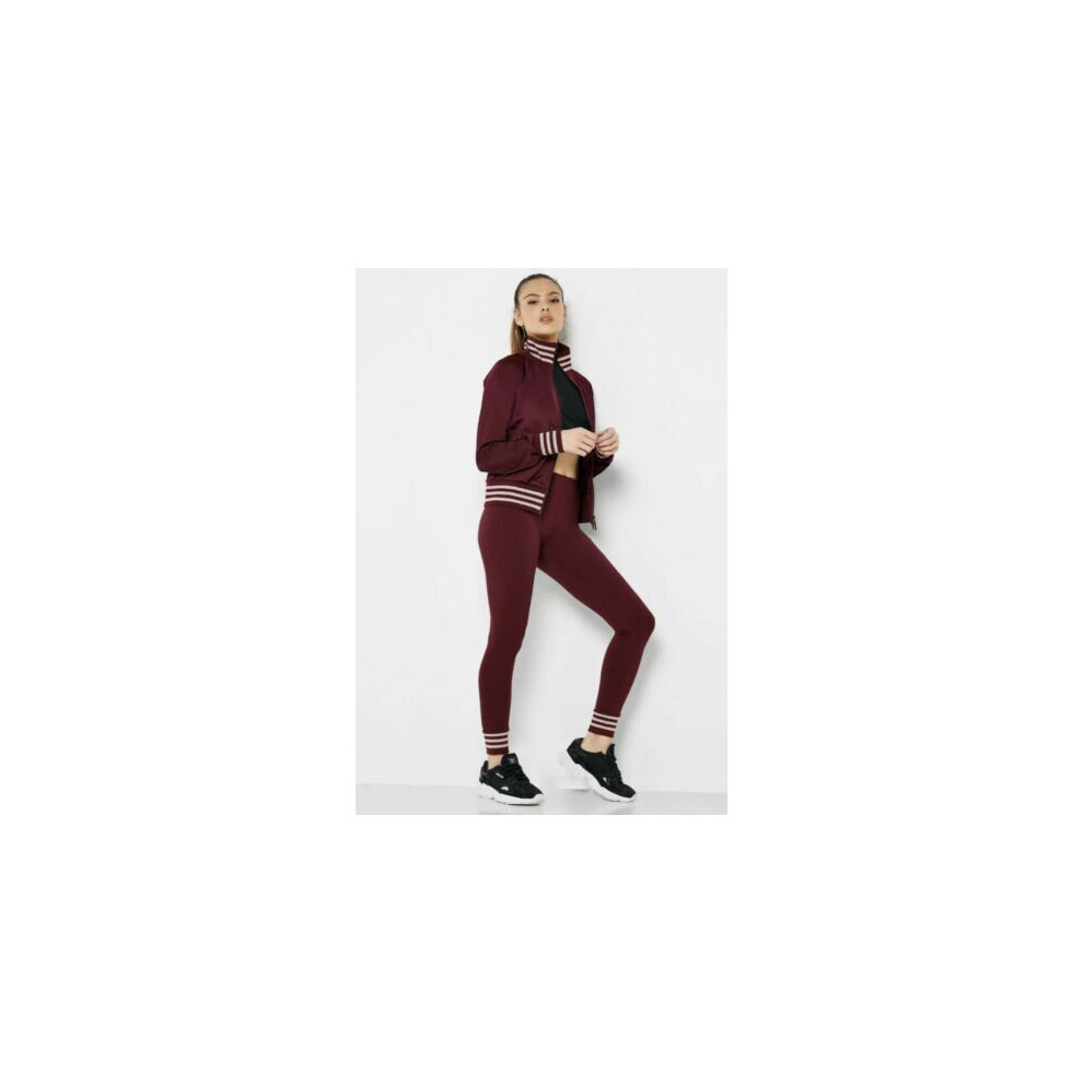 (UK8) Womens adidas Trefoil Activewear Tights Maroon