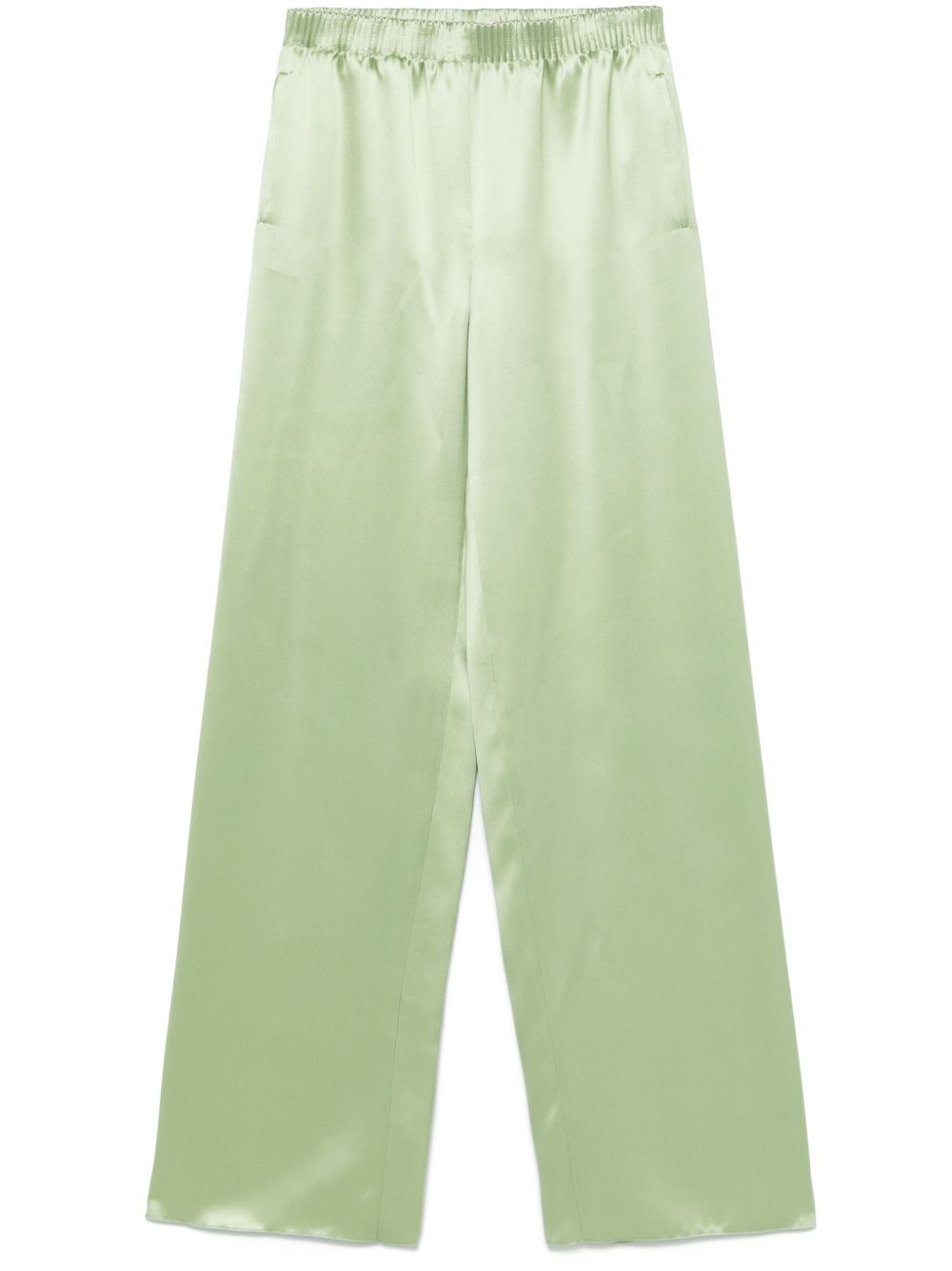 VALENTINO- Silk Wide-leg Trousers