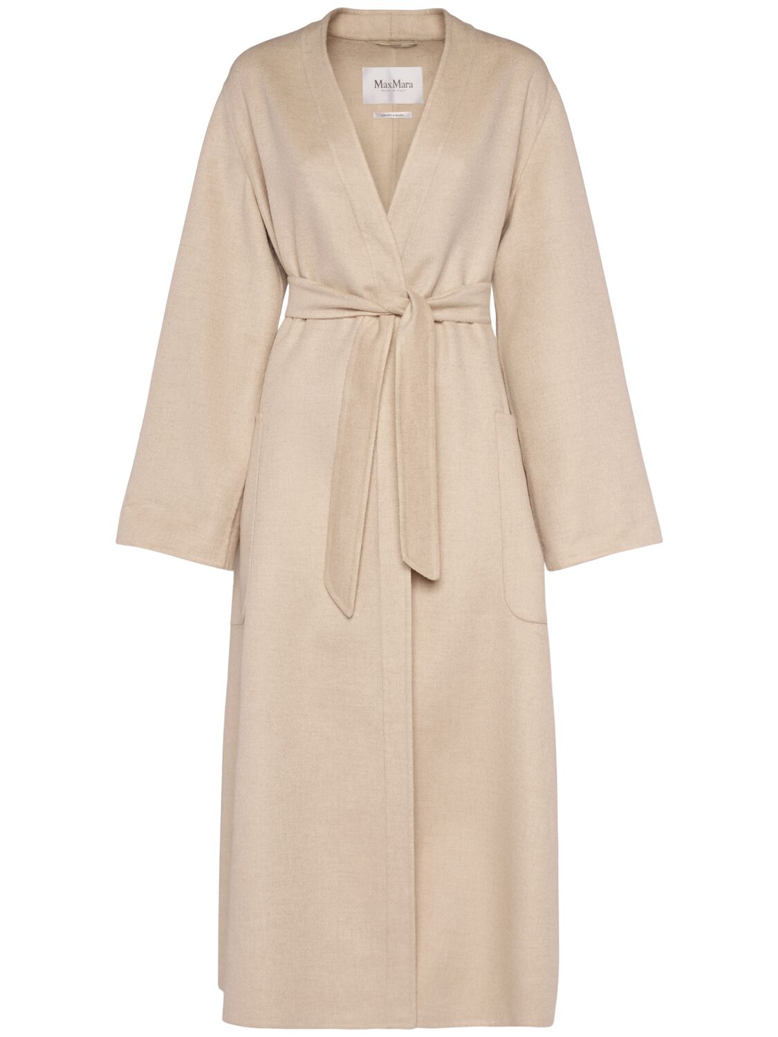 Vezzoso Belted Camel Coat