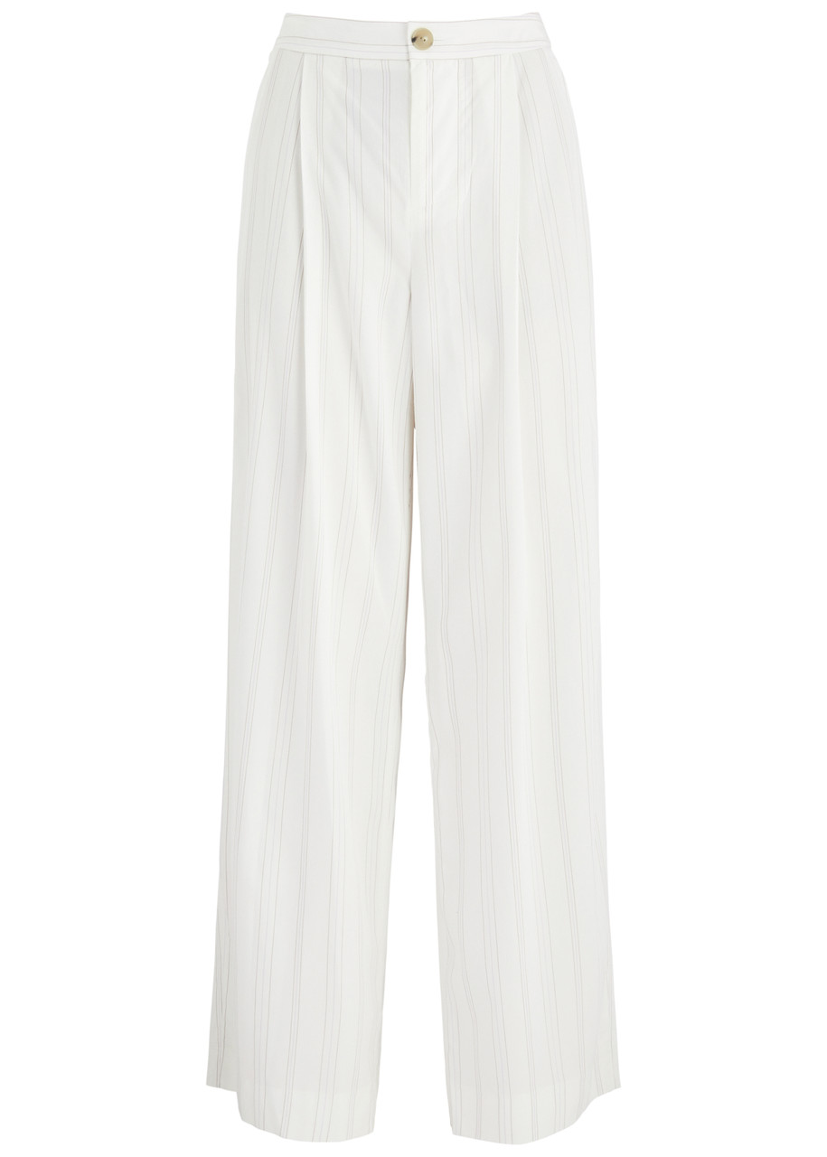 Vince Striped Wide-leg Trousers - White - 2 (UK6 /xS)
