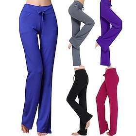 Yoga Pants Stretch Flared Leg Bootcut for Women High Waist Workout Fitness Gym Pants Wide Leg Comfy Lounge Pants Purple Pink