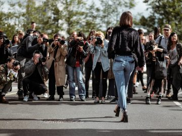 We're loving this effortlessly chic London street style moment! A furry black jacket paired with high-waisted jeans and block heels creates the perfect paparazzi-ready look. Want to know how to recreate this head-turning ensemble? We've got all the insider tips on the blog. Click for our complete style guide and shopping list! #Style #How #Londons #Streets #Runway #Street #Became #Favourite #PinterestInspiration