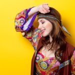 We're loving this groovy 70s-inspired boho look! Vibrant floral prints, a chic headband, and layered textures create the perfect vintage vibe. Our favourite way to style? Mix bold colours for a standout ensemble. Fancy more fab retro fashion tricks? Pop over to the blog for our complete guide to mastering timeless bohemian style!