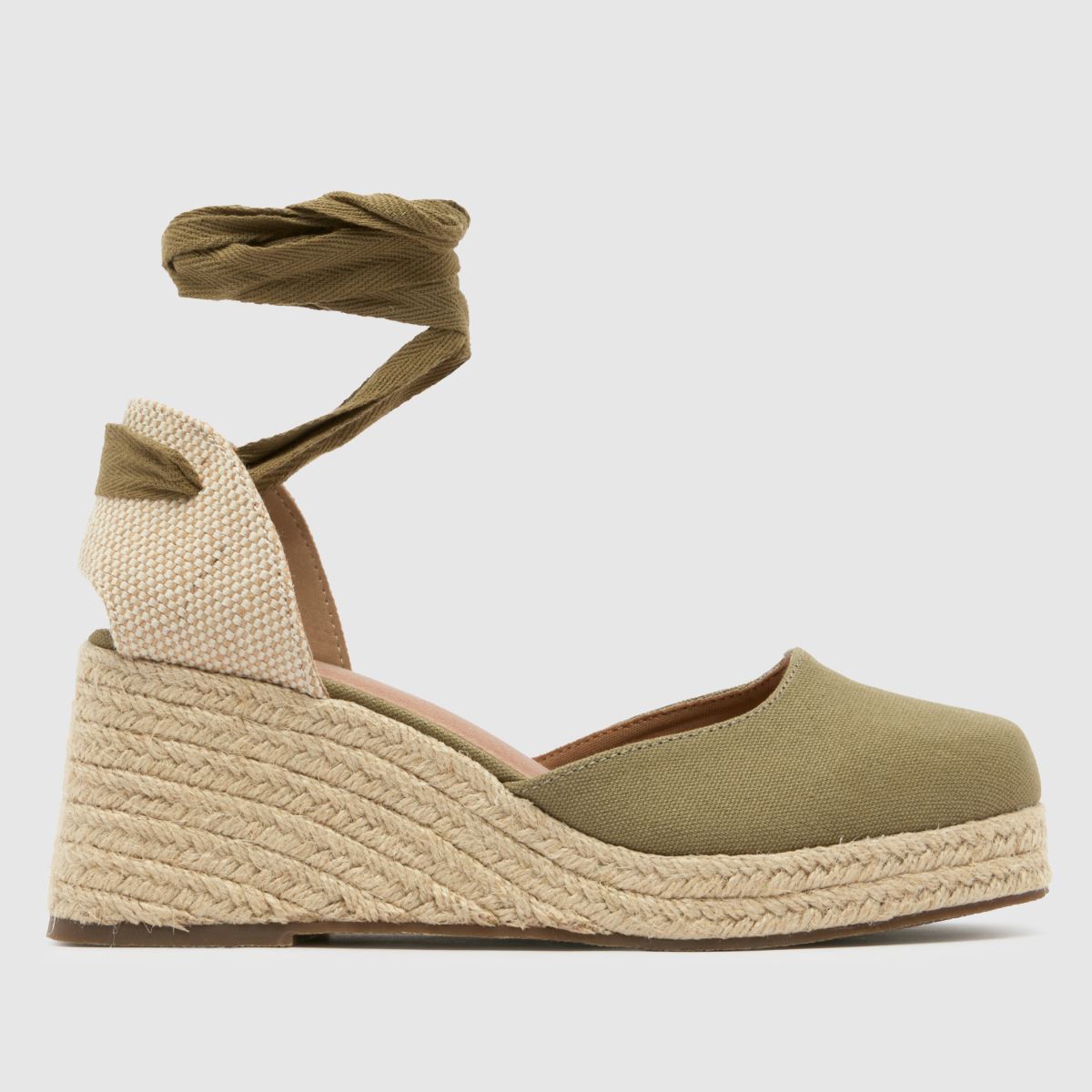 Canvas Wedge Espadrilles in Neutral Tones