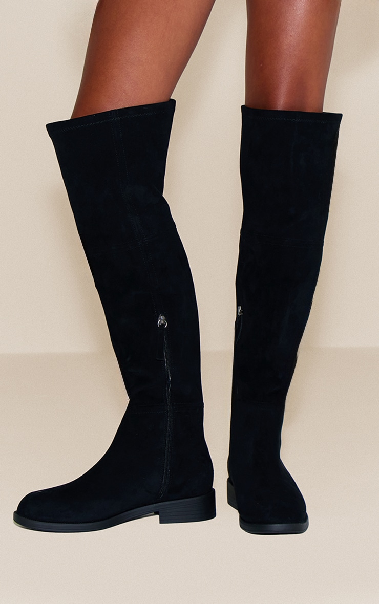 Suede Knee High Boots