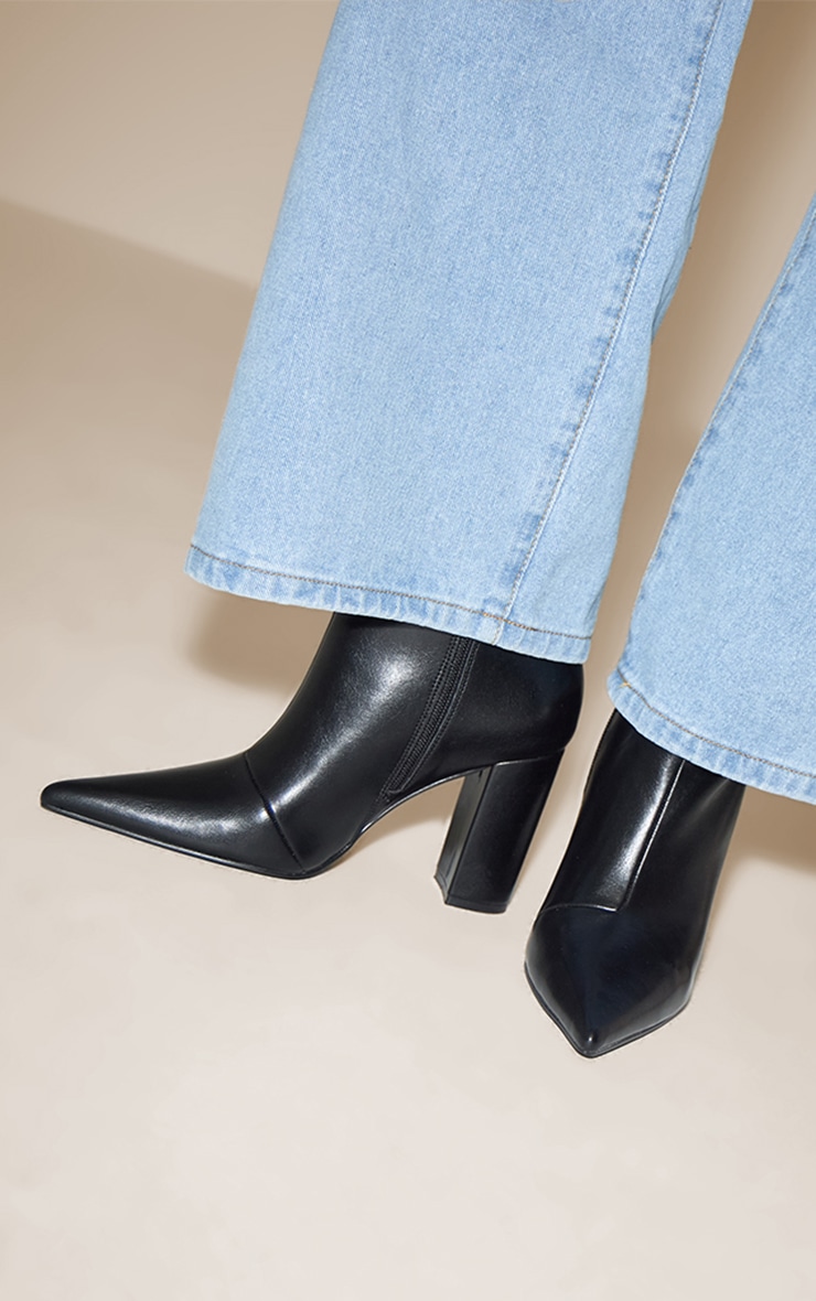 Black Suede Ankle Boots with Supportive Block Heel