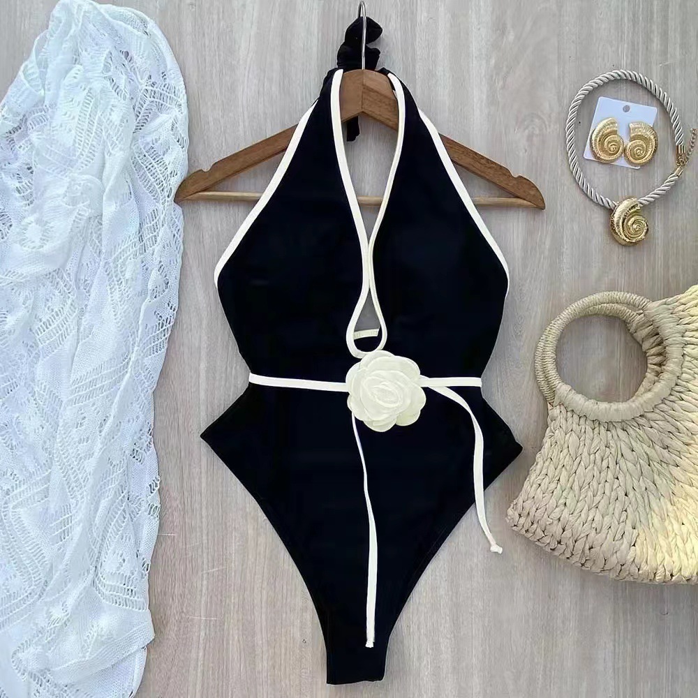 High Neck Swimsuits in Solid Colours