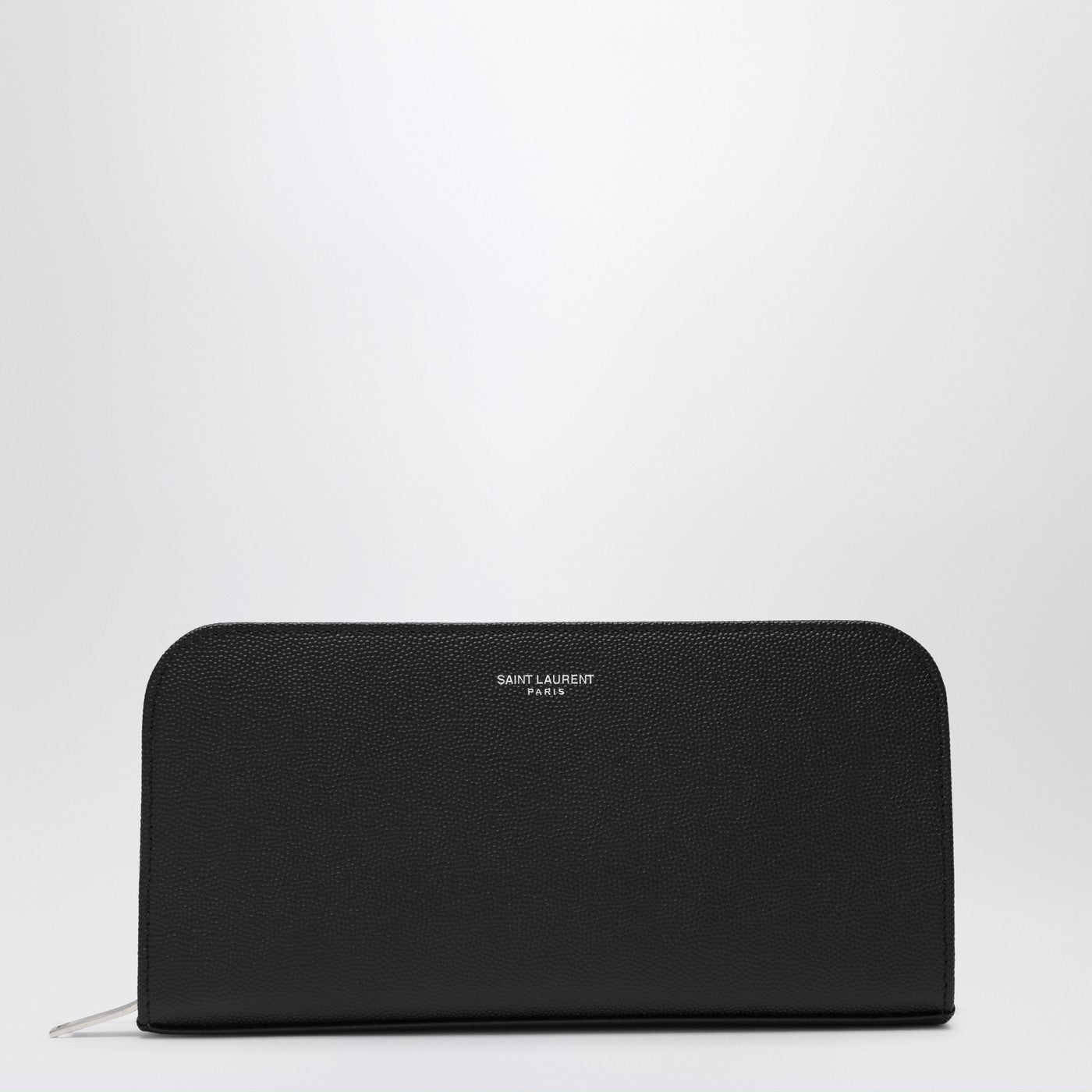 Black leather zip around wallet