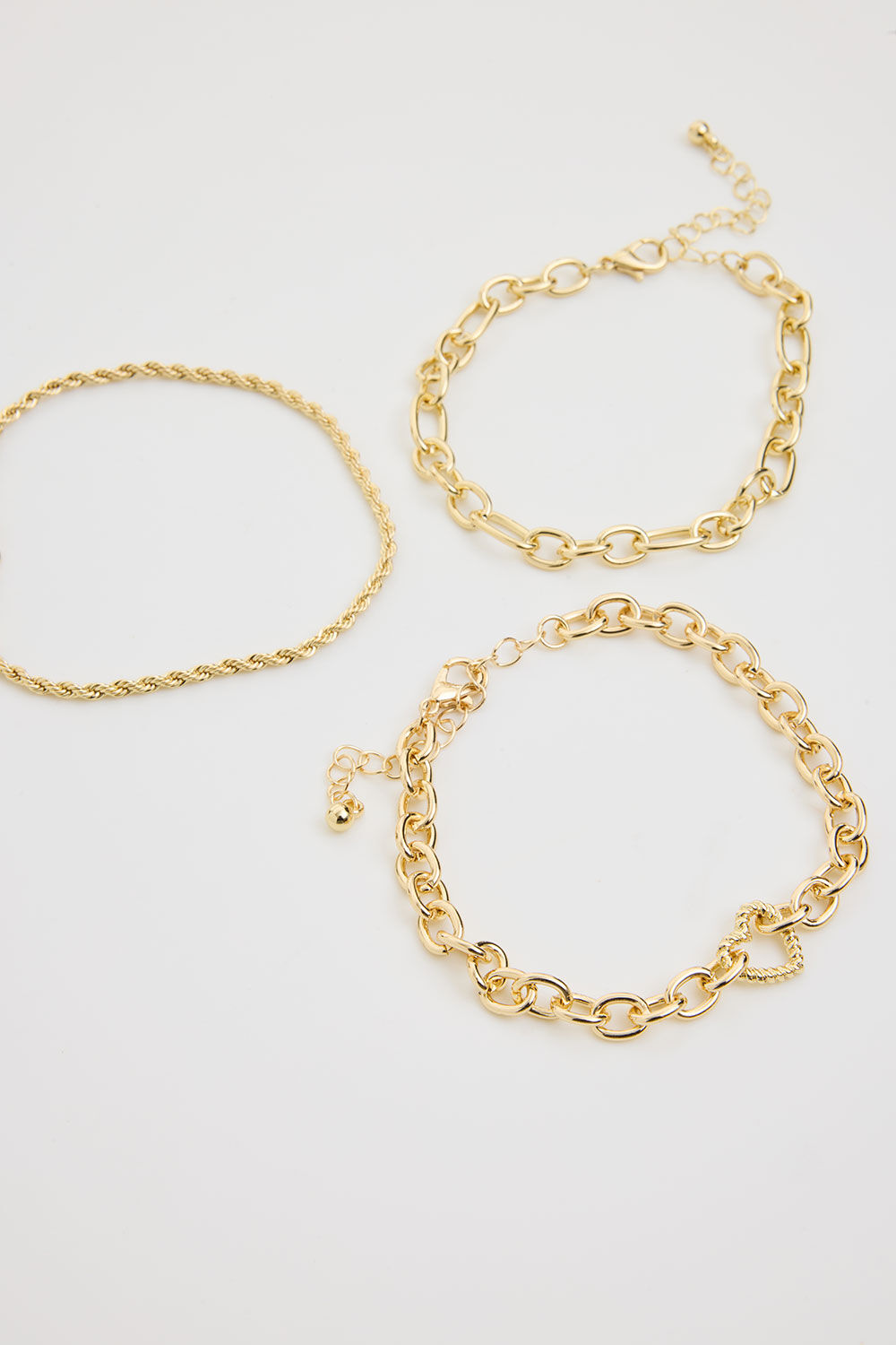 Bonmarche Triple Gold Chain Bracelet