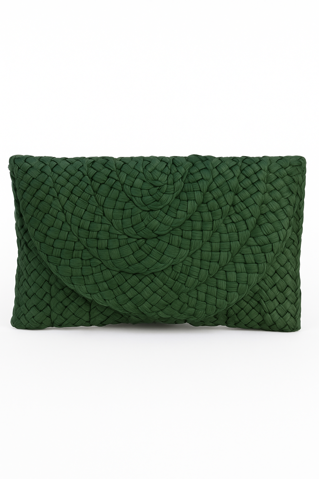 Woven Clutch Bag - ONE GREEN