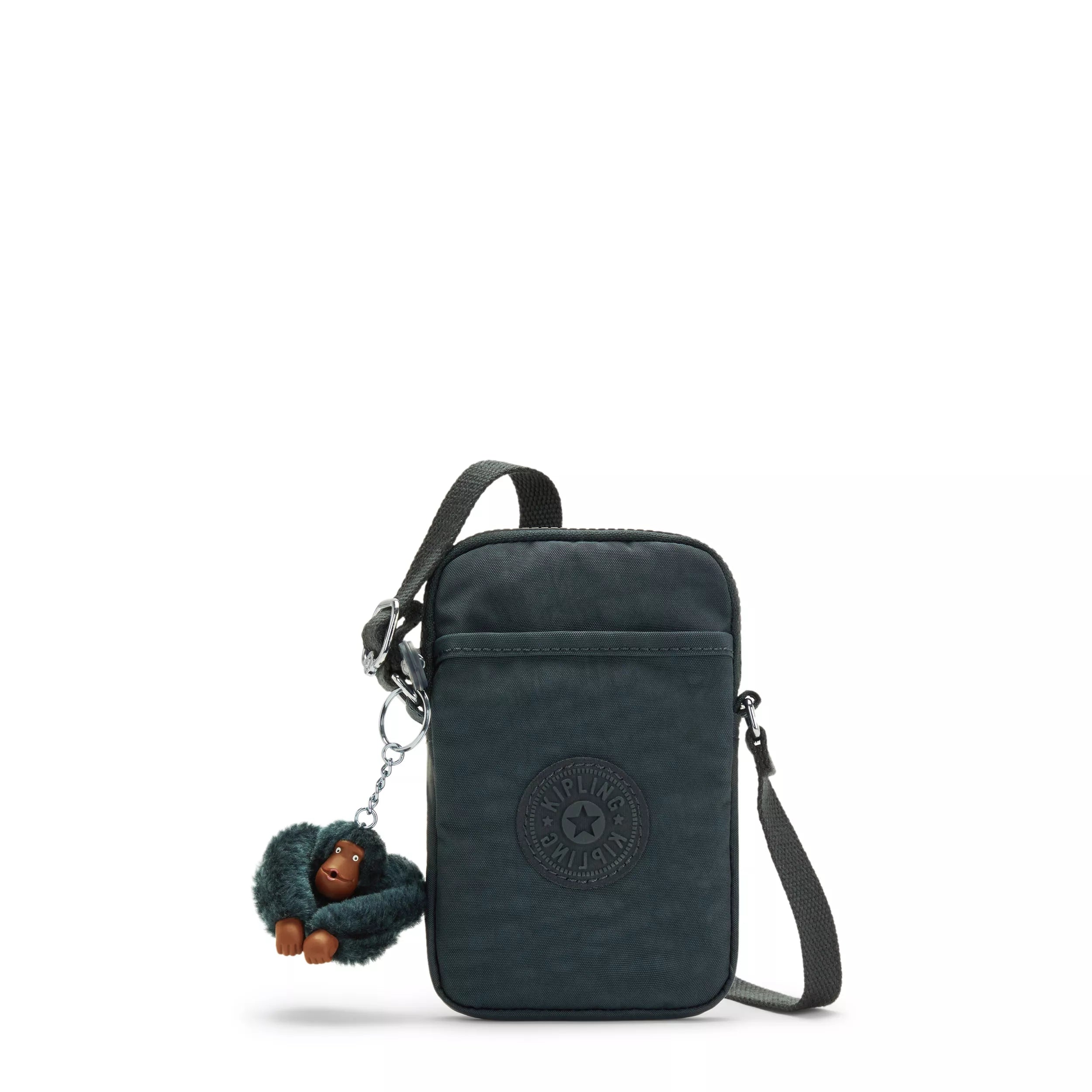 Kipling Phone Bag With Adjustable Crossbody Strap Blue % Polyamide