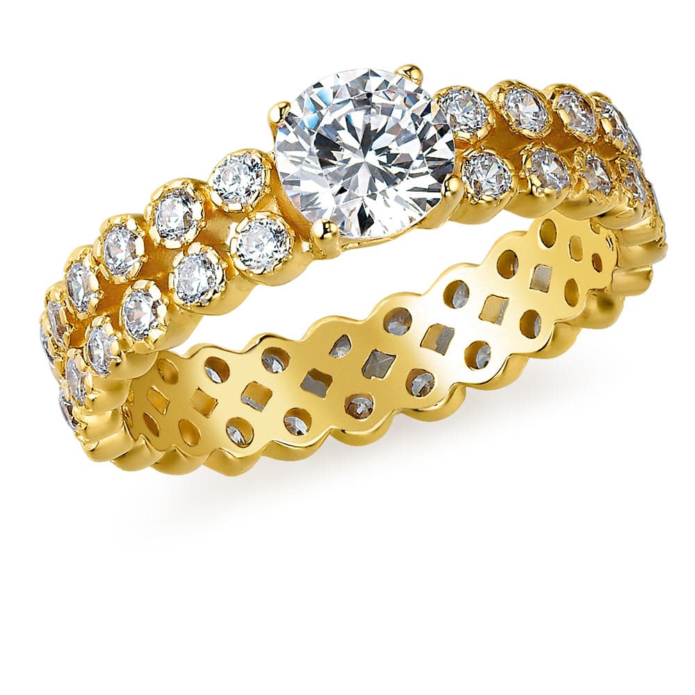 Solitaire Showpiece Ring - ct Gold Clad : U : . :