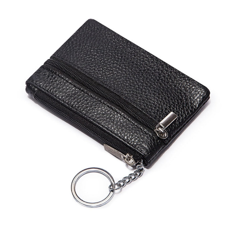 HUMERPAUL WX Ladies Leather Mini Wallet Portable Coin Purse And Card Holder, S, L - S Black