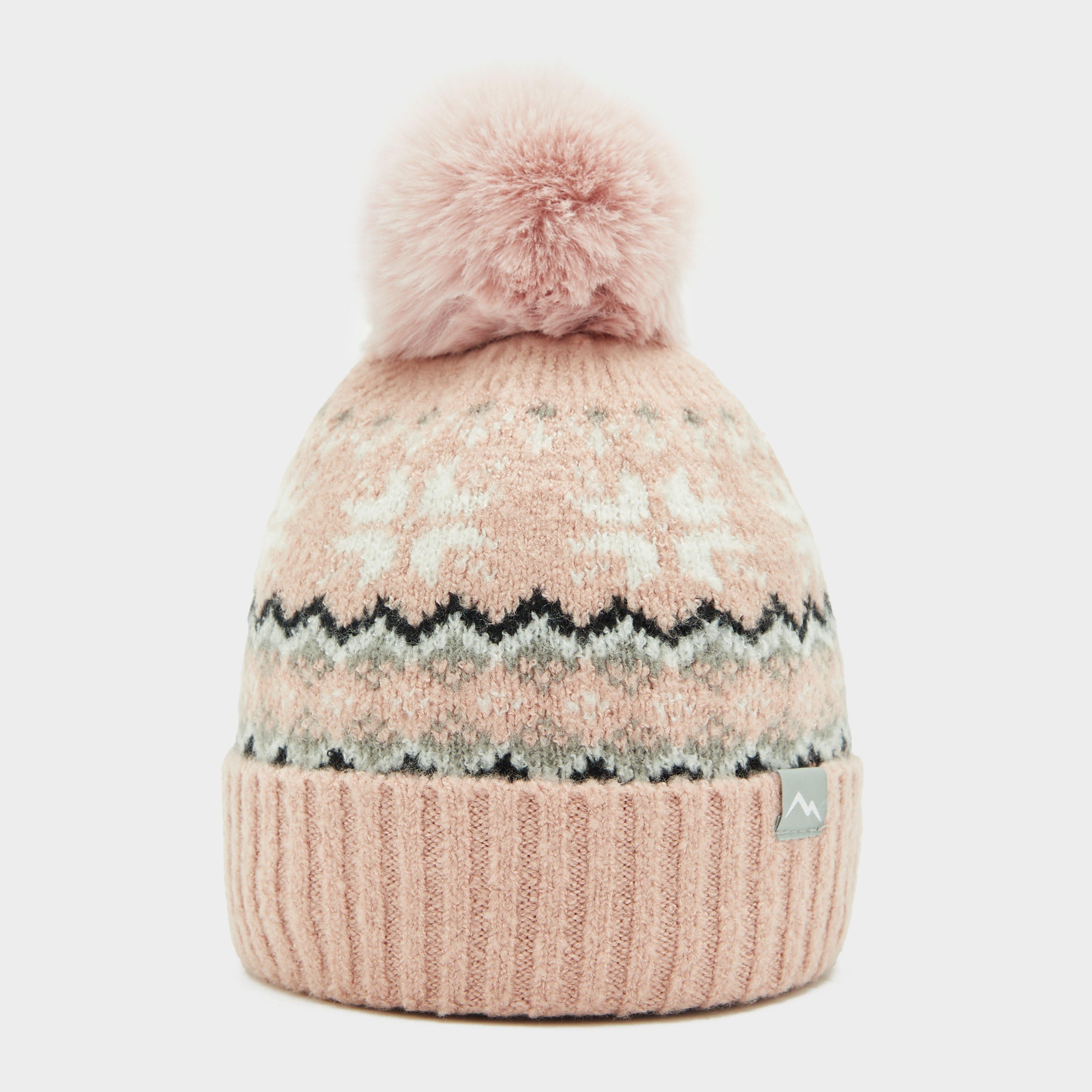 Kids’ Fairisle Bobble Hat - Pink One Size