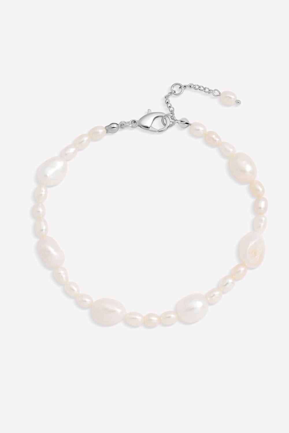 Jon Richard Real Freshwater Pearl Bracelet In Cream