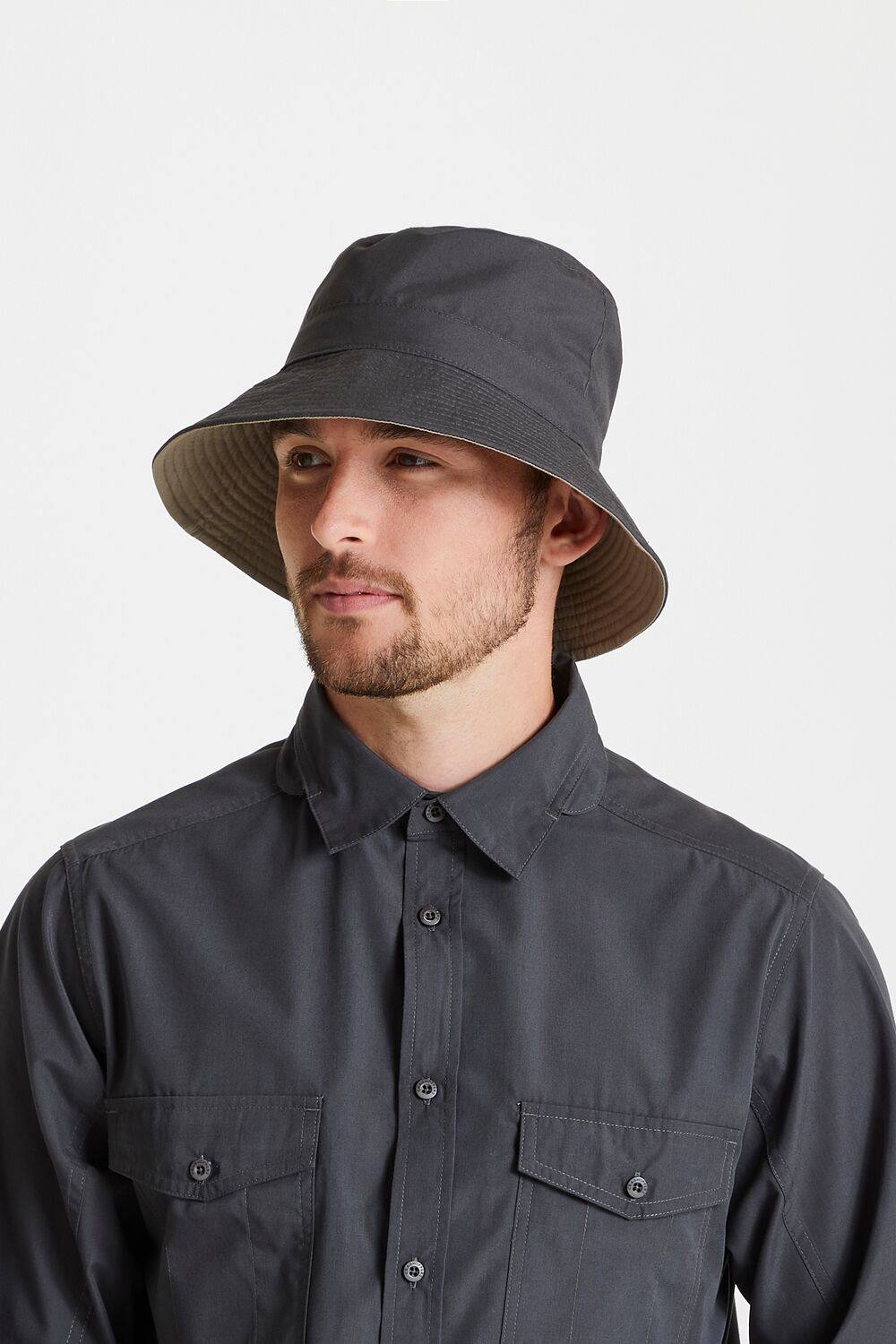 Craghoppers 'expert Kiwi' Sun Hat In Dark Grey