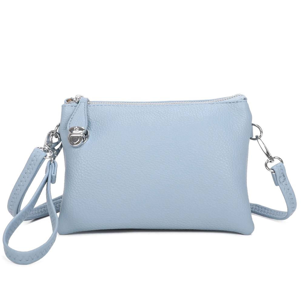 Kitise Compartments Multifunctionla Crossbody Bag Wristles Handbag In Blue