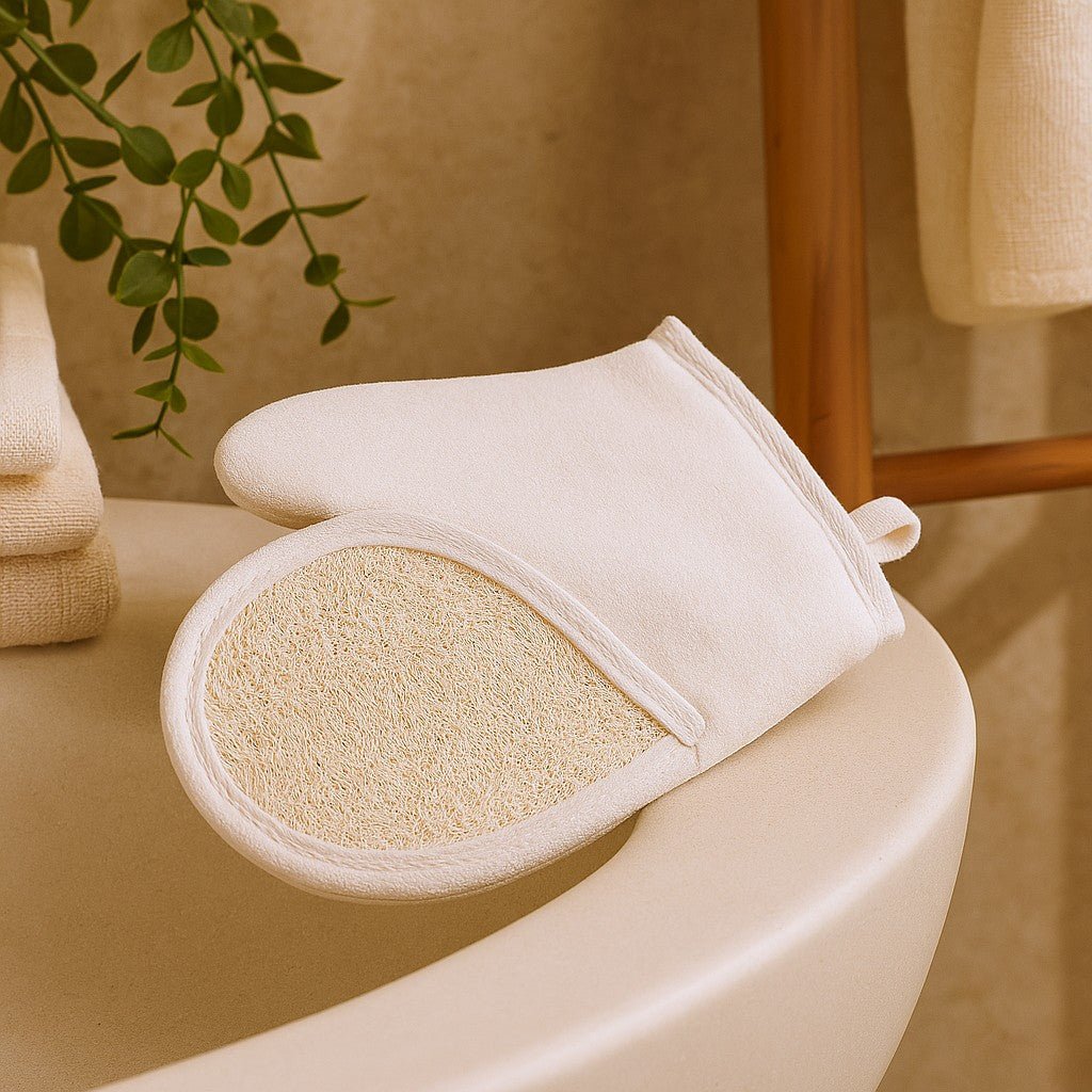 Natural Loofah Body Scrub Glove