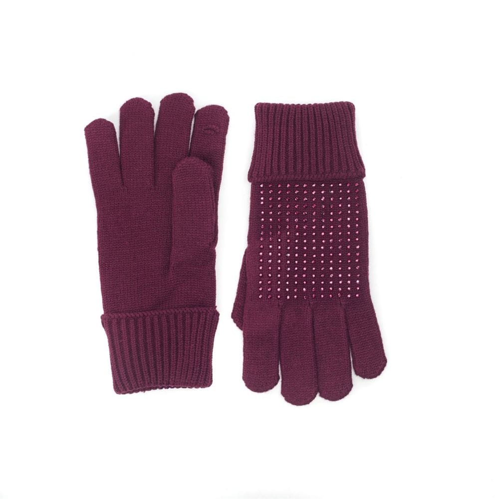 Moda In Pelle Paloma Glove Burgundy Polyester
