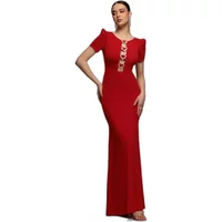 Women's tight dress Goddiva Heart Brooch Scuba
