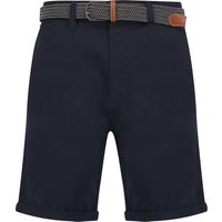 Shorts Dexter Cotton Twill Chino Shorts With Woven Belt in Sky Captain Navy