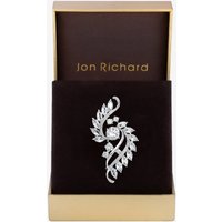 Silver Plated Crystal Brooch