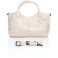 Casual Everyday Detachable Strap Crossbody Shoulder Tote Bag, Beige