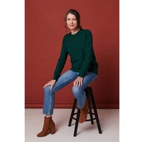 Izabel London Textured Knit Slim Fit Jumper women's Blouse in Orange