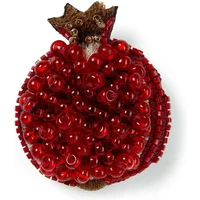 Beaded Pomegranate Brooch