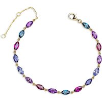 Fine Jewellery by John Greed ct Gold Semi-Precious Navette Tennis Bracelet