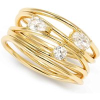 Nomination My Rebel Art Gold Plated Layered Zirconia Ring